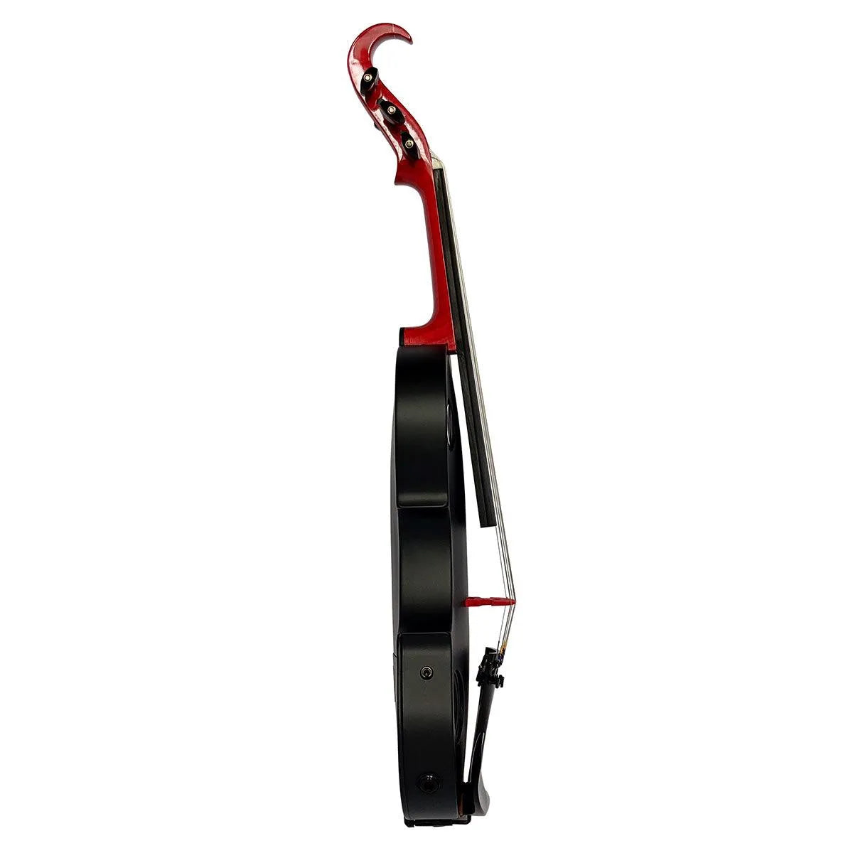 Volta Violinatron V5-R 5-string hybrid violin with built-in speakers & reverb, black and red - Electric Violin Shop