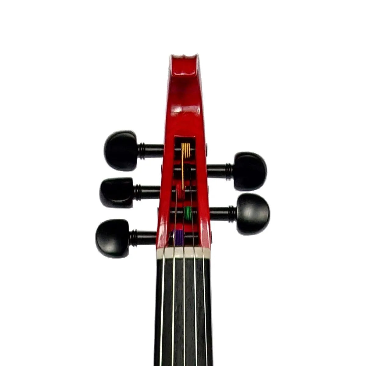 Volta Violinatron V5-R 5-string hybrid violin with built-in speakers & reverb, black and red - Electric Violin Shop