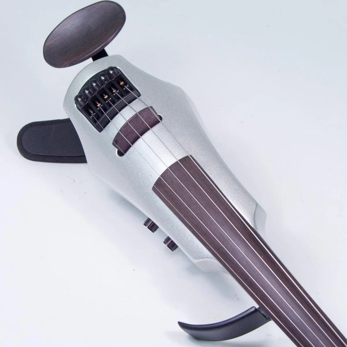 NS Design WAV 5 violin, custom silver metallic - Electric Violin Shop