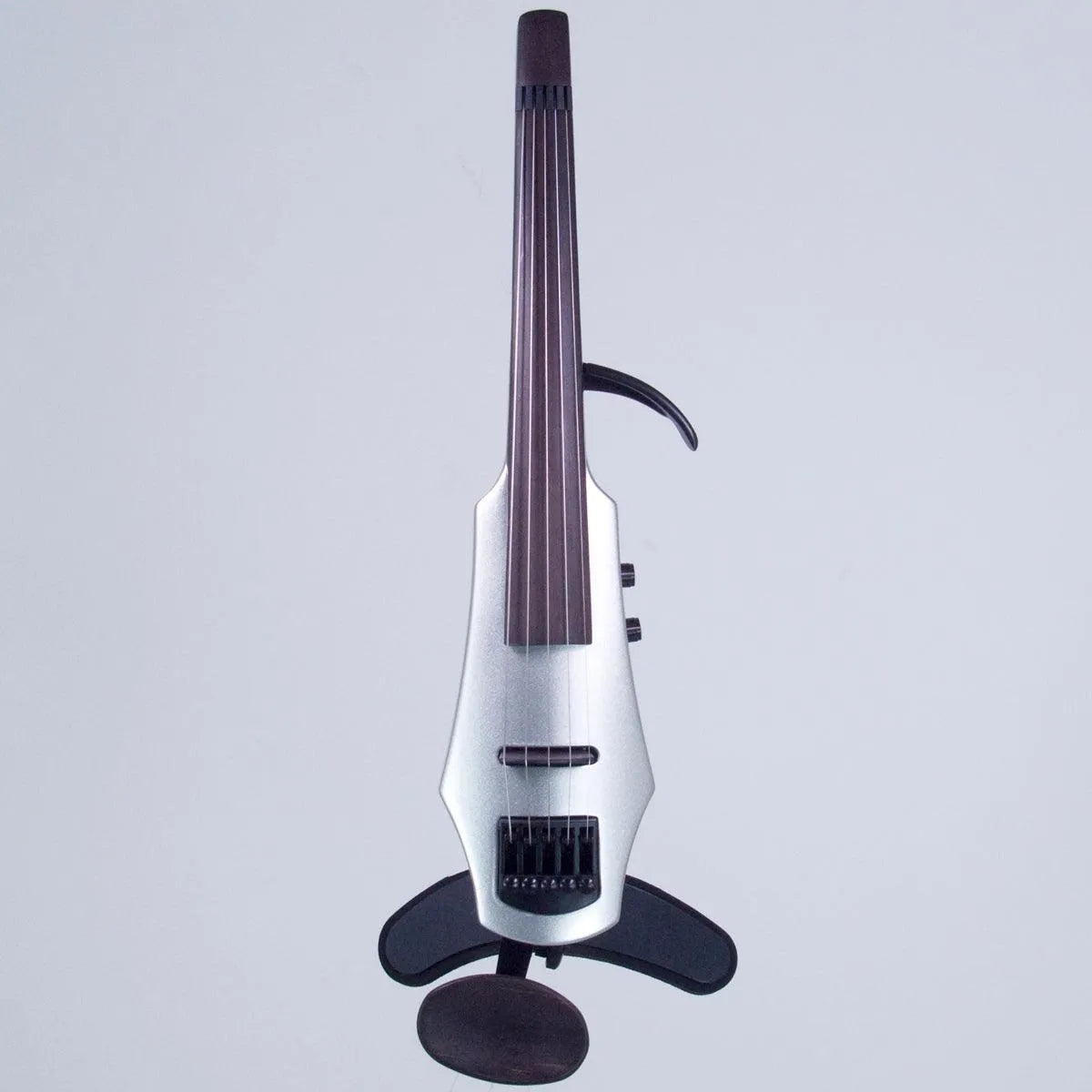 NS Design WAV 5 violin, custom silver metallic - Electric Violin Shop