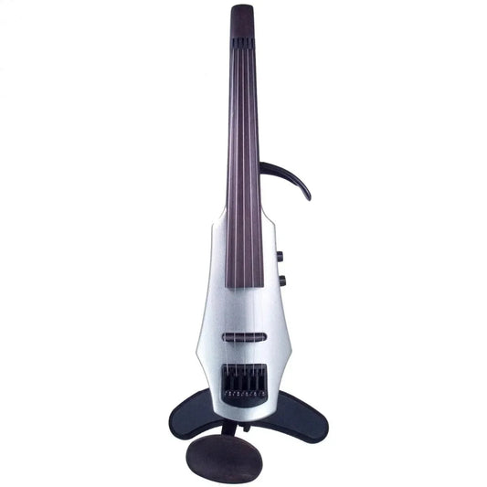 NS Design WAV5 Electric Violin, 5-string Silver Metallic