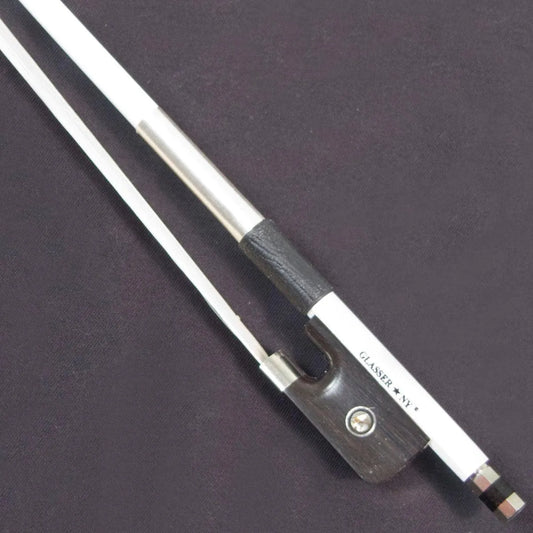 Glasser 4000CG Carbon Graphite 4/4 Cello Bow, White - Electric Violin Shop