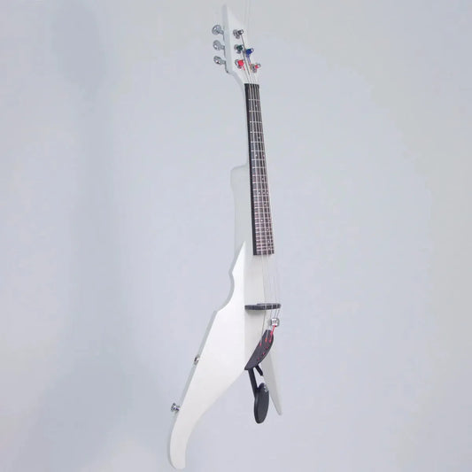 Wood Violins Viper, 5-string, White Pearlized with Phantom Frets Barbera pickup