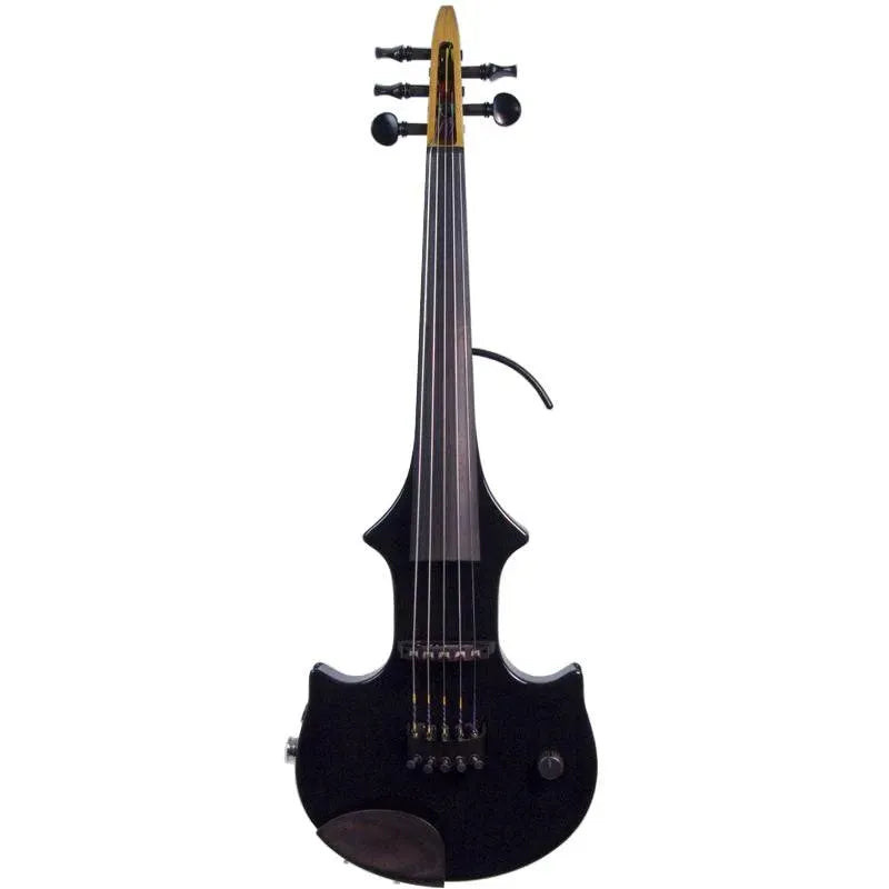 ZETA Jazz Fusion JV45 Gloss Black electric violin, standard pegs & dou ...