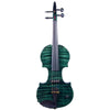 ZETA CV44 Jazz Classic violin, Transparent Green Flamed Maple - Electric Violin Shop