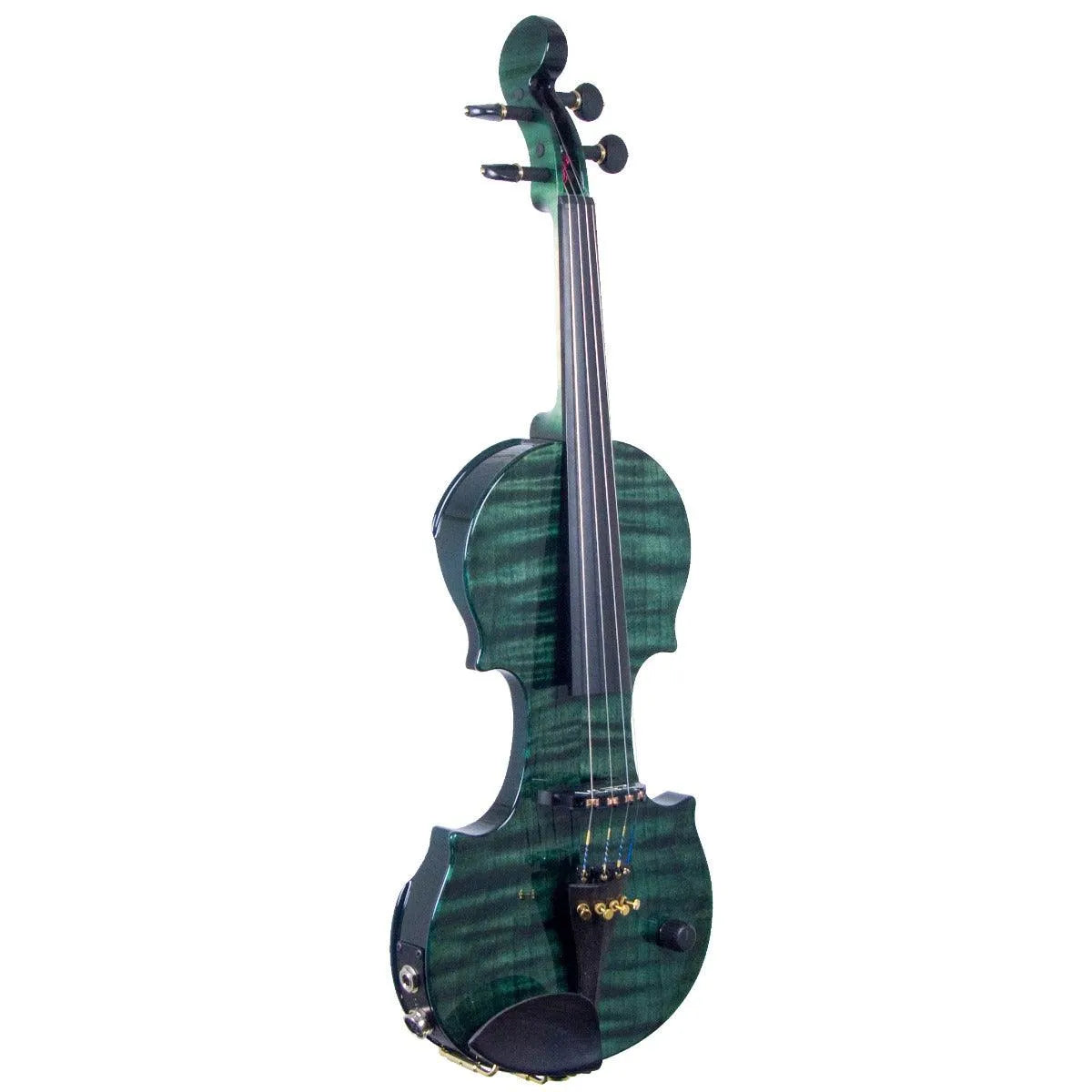 ZETA CV44 Jazz Classic violin, Transparent Green Flamed Maple - Electric Violin Shop