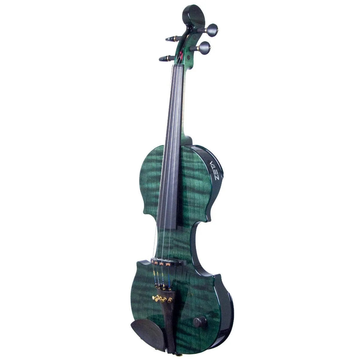 ZETA CV44 Jazz Classic violin, Transparent Green Flamed Maple - Electric Violin Shop