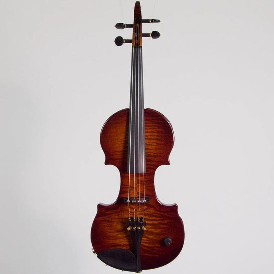 Zeta Jazz Classic Violin CV44 , Roasted Flamed Maple Chocolate Burst - Electric Violin Shop