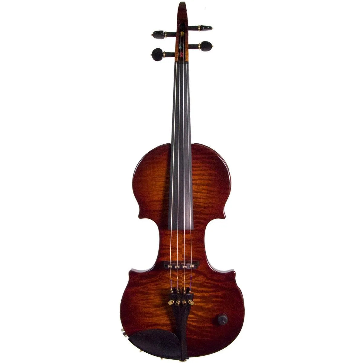 Zeta Jazz Classic Violin CV44 , Roasted Flamed Maple Chocolate Burst - Electric Violin Shop