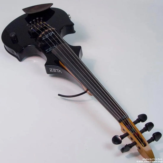 Zeta Jazz Fusion 5-string electric violin, Gloss Black - Electric Violin Shop