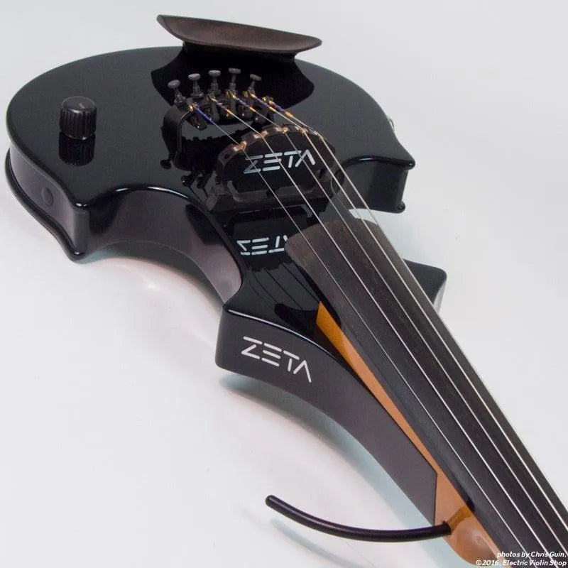 Zeta Jazz Fusion 5-string electric violin, Gloss Black - Electric Violin Shop