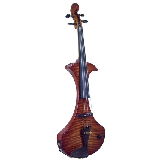 ZETA Jazz Modern 16-inch VIOLA, roasted flamed maple top, Light Cremona Burst finish - Electric Violin Shop